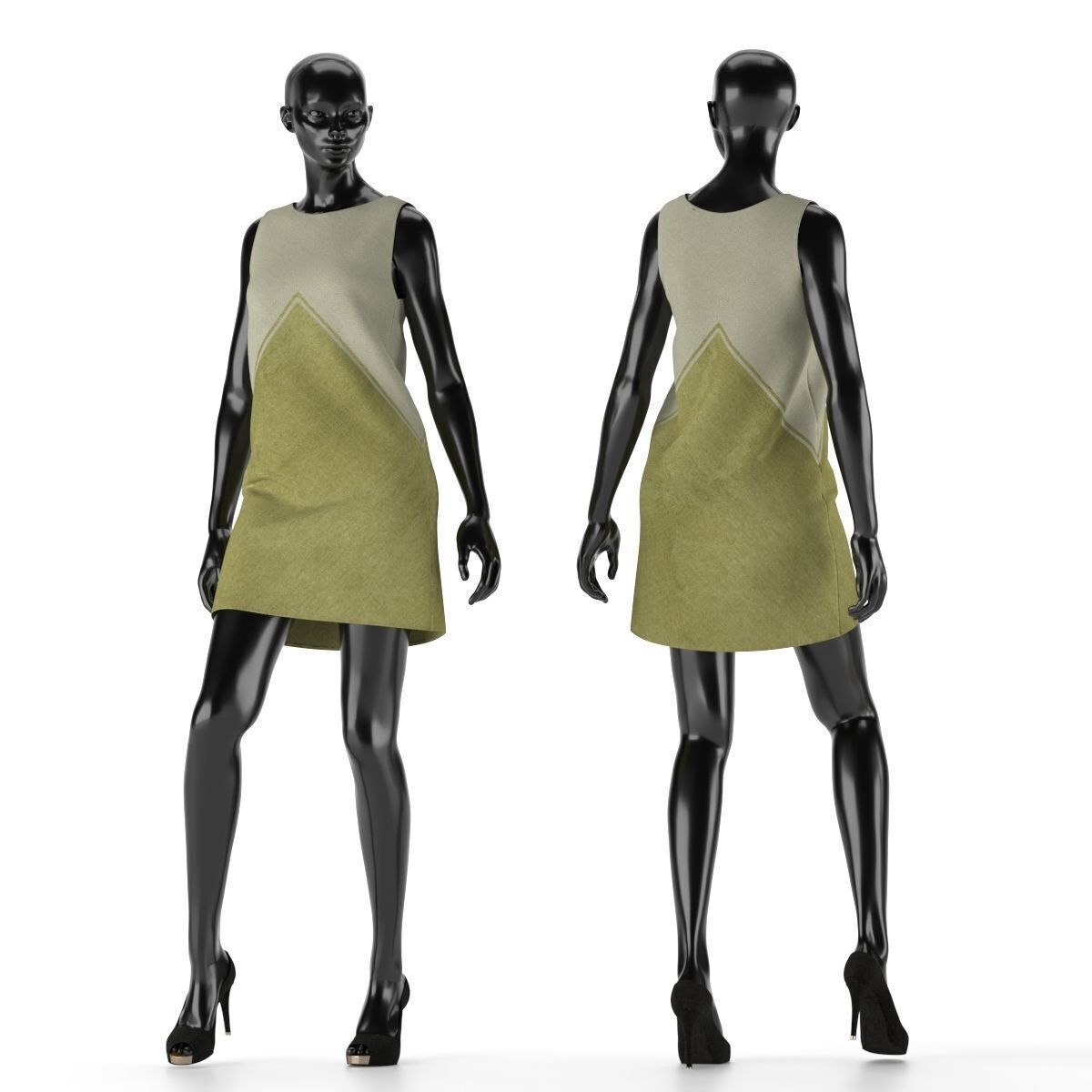 Mannequin Set Vol 002 Low-poly 3D model_12