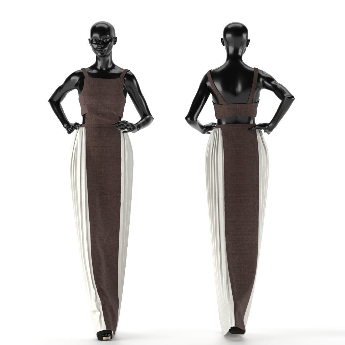 Mannequin Set Vol 002 Low-poly 3D model_7