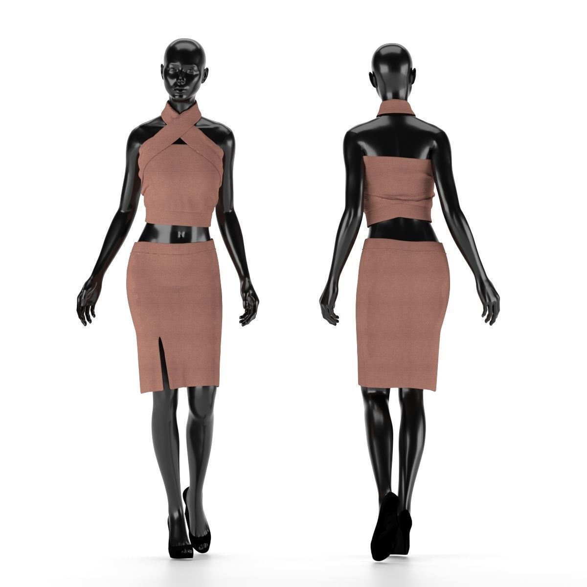 Mannequin Set Vol 002 Low-poly 3D model_6