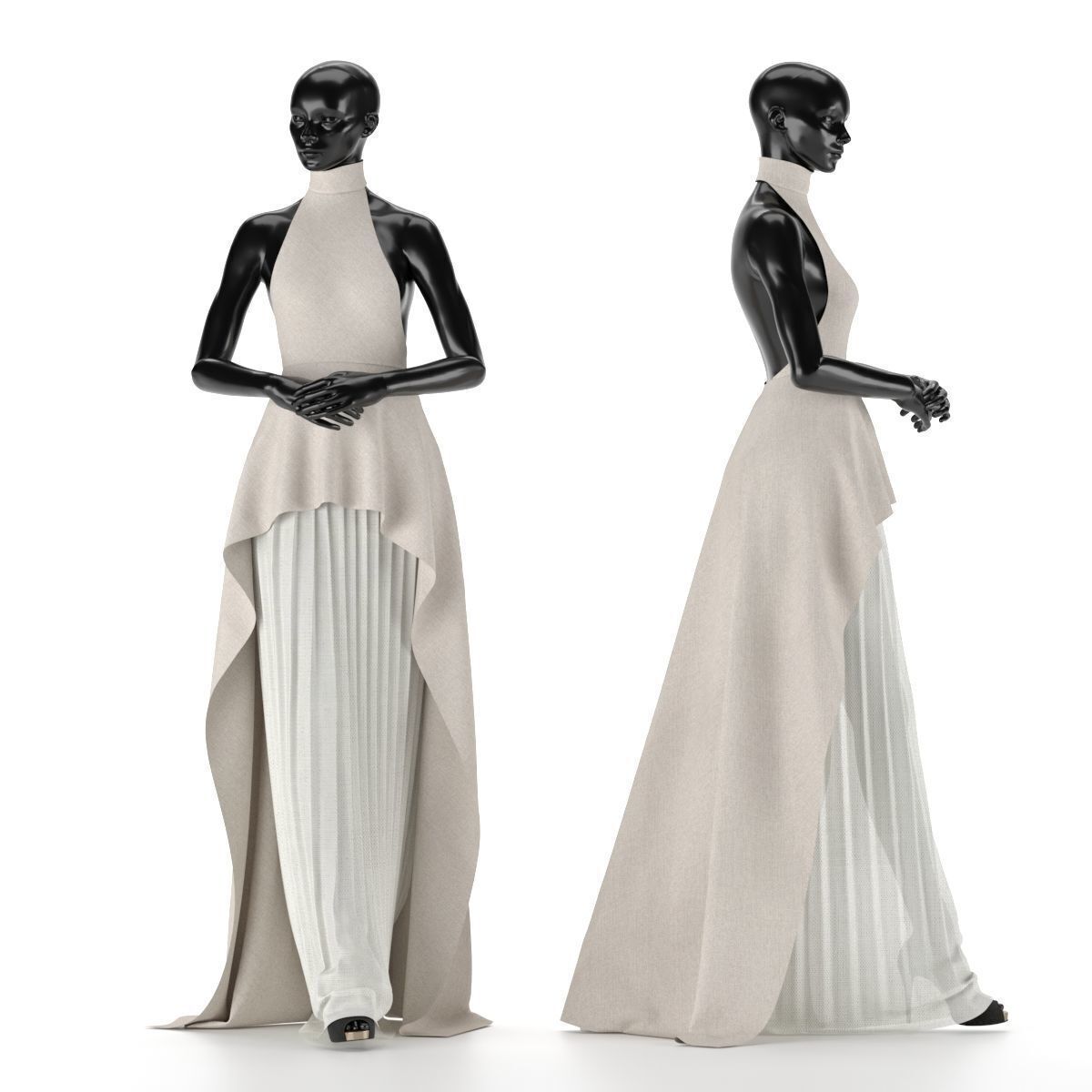 Mannequin Set Vol 002 Low-poly 3D model_4