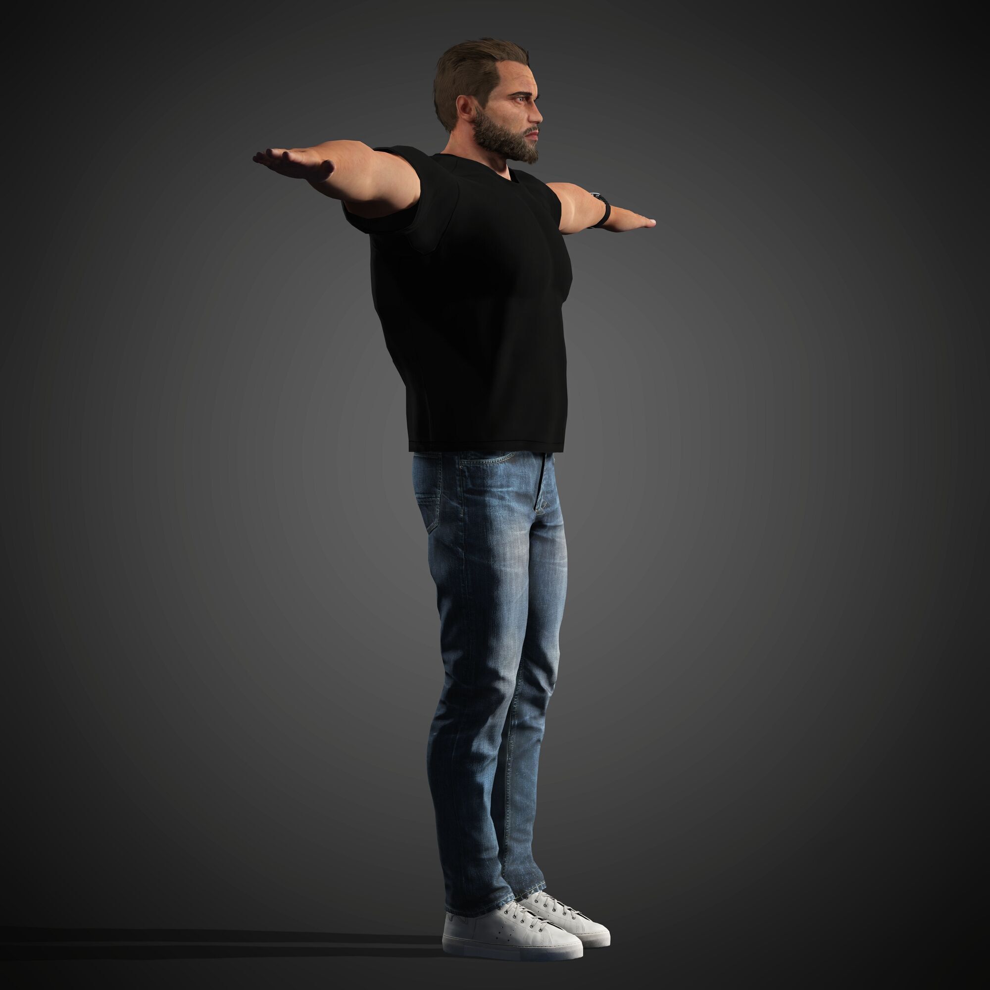 Arnold Schwarzenegger Character Low-poly 3D model_18