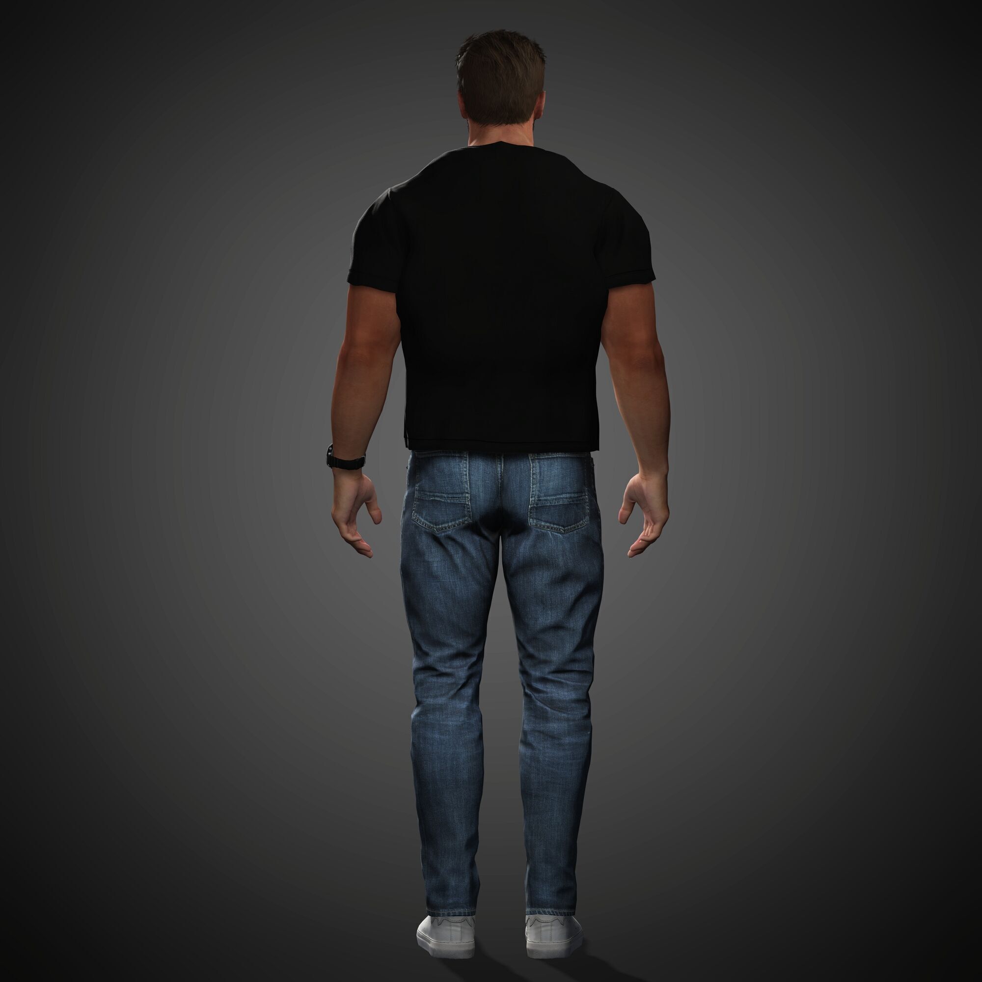 Arnold Schwarzenegger Character Low-poly 3D model_11