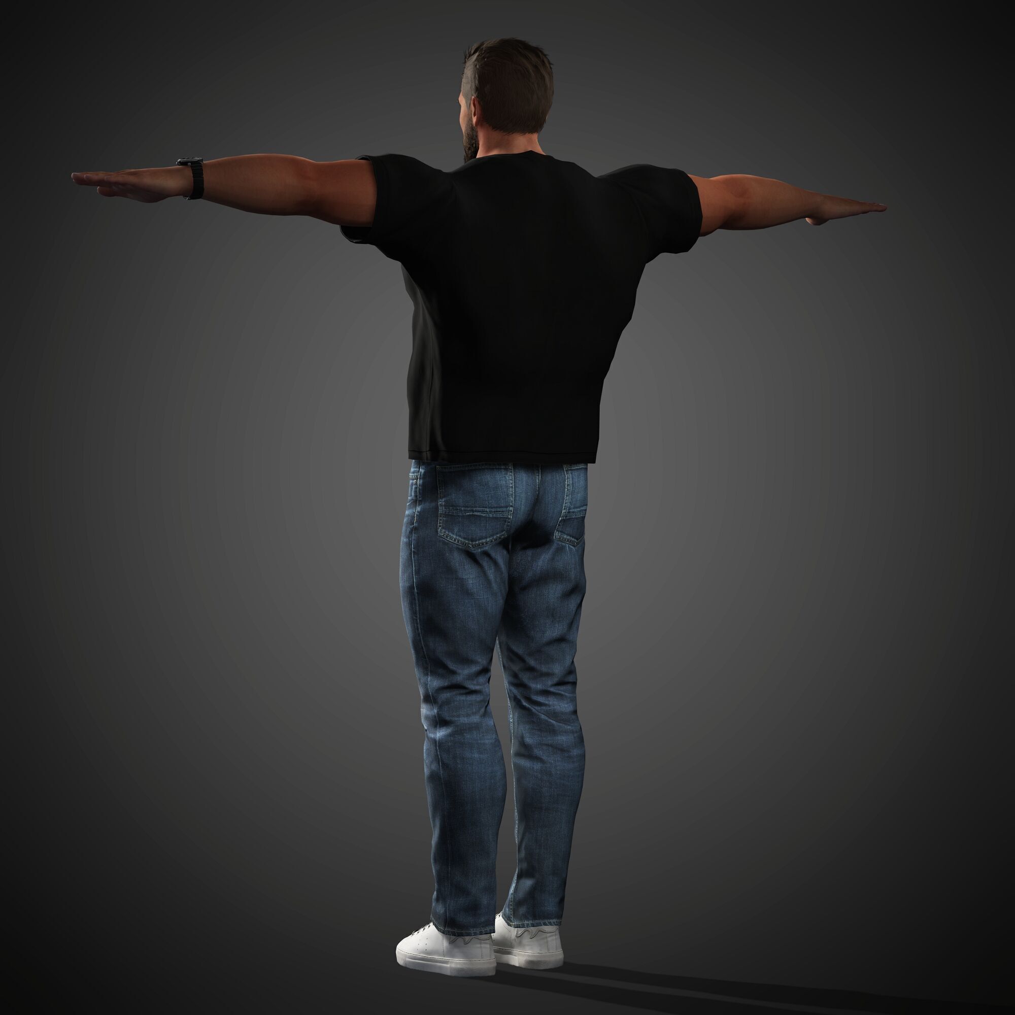 Arnold Schwarzenegger Character Low-poly 3D model_16