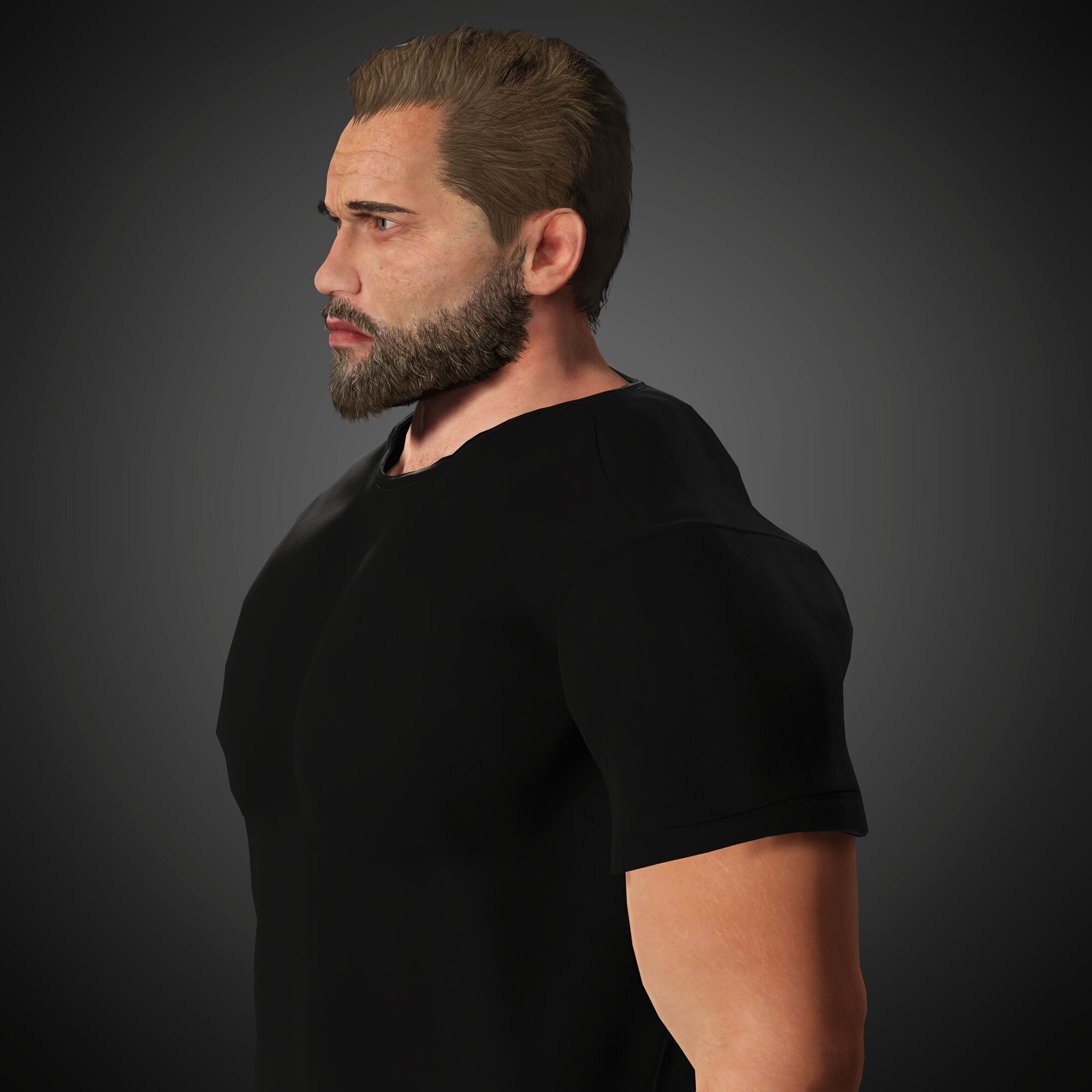 Arnold Schwarzenegger Character Low-poly 3D model_2