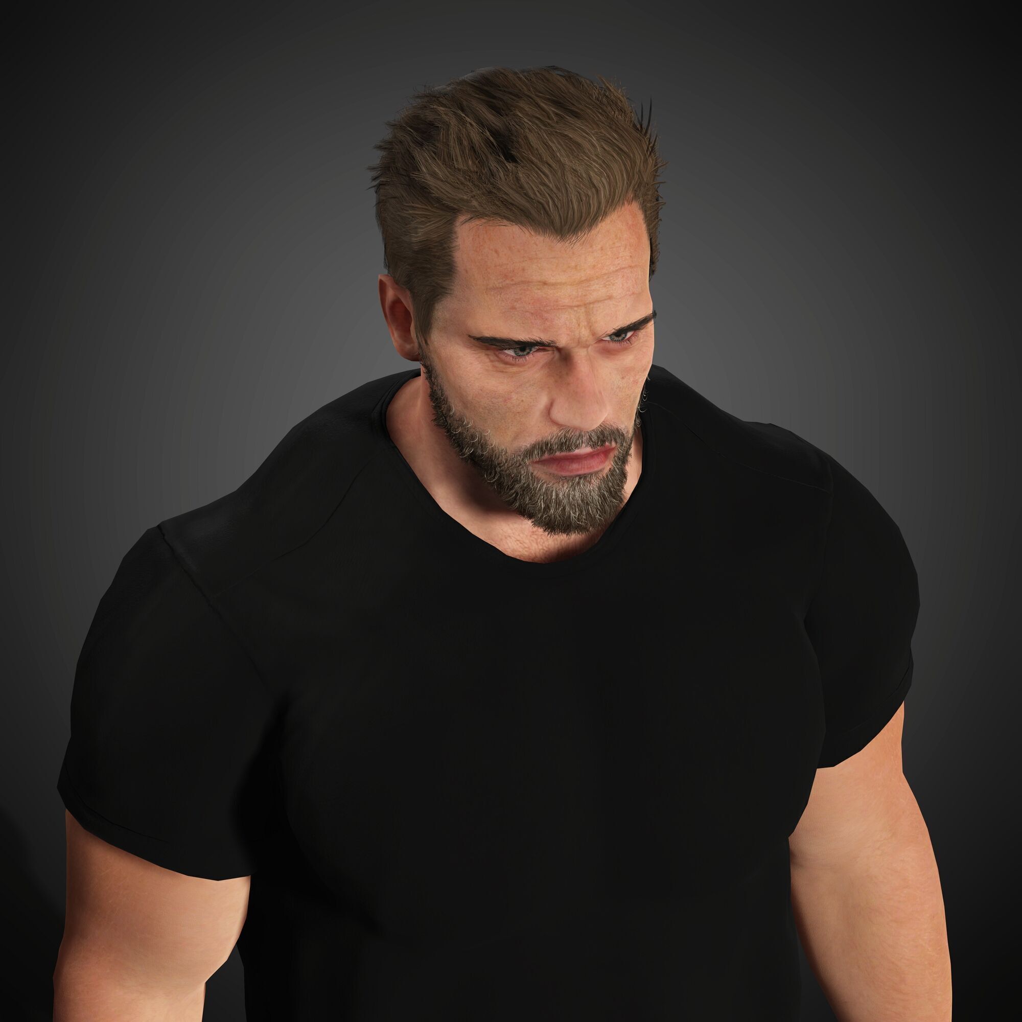Arnold Schwarzenegger Character Low-poly 3D model_7