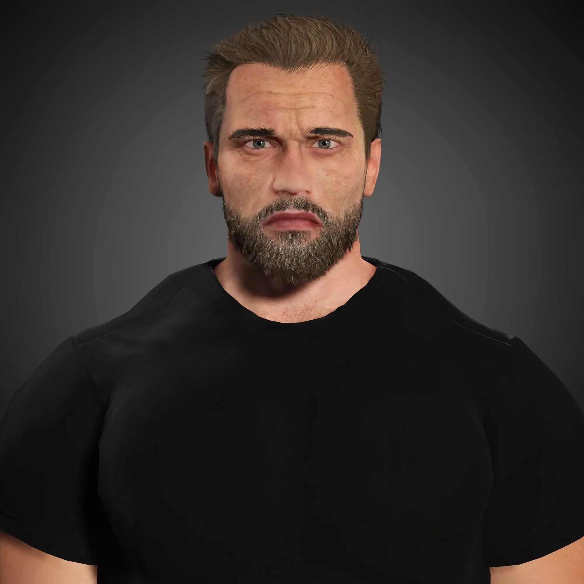 Arnold Schwarzenegger Character Low-poly 3D model_0