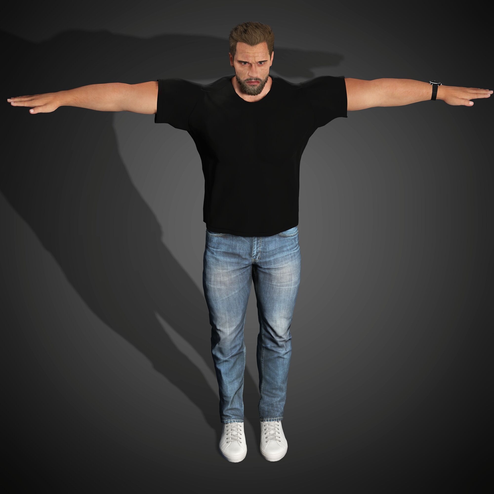 Arnold Schwarzenegger Character Low-poly 3D model_21