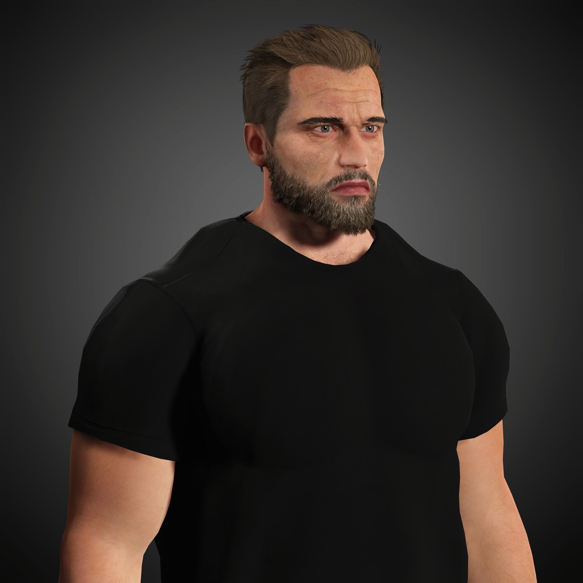 Arnold Schwarzenegger Character Low-poly 3D model_6