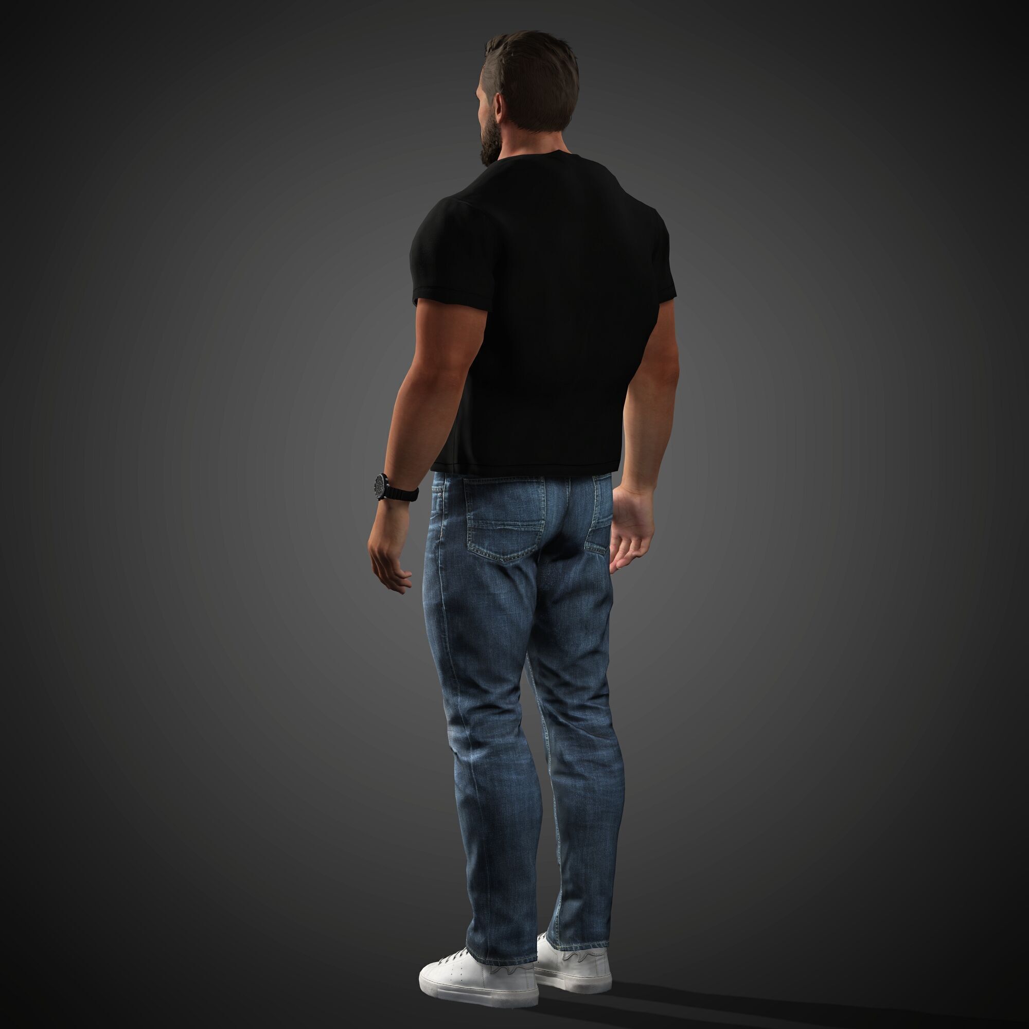 Arnold Schwarzenegger Character Low-poly 3D model_10