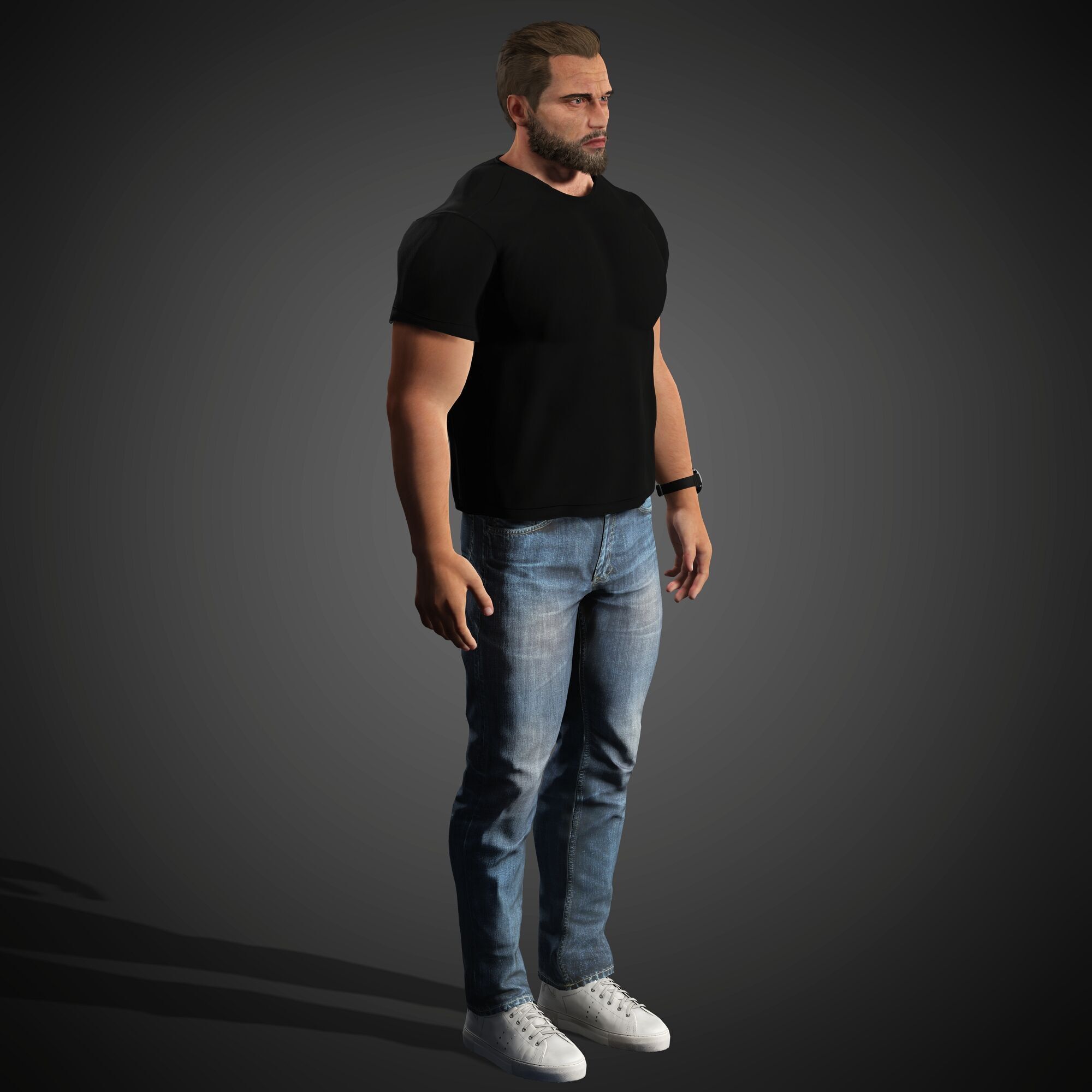 Arnold Schwarzenegger Character Low-poly 3D model_12