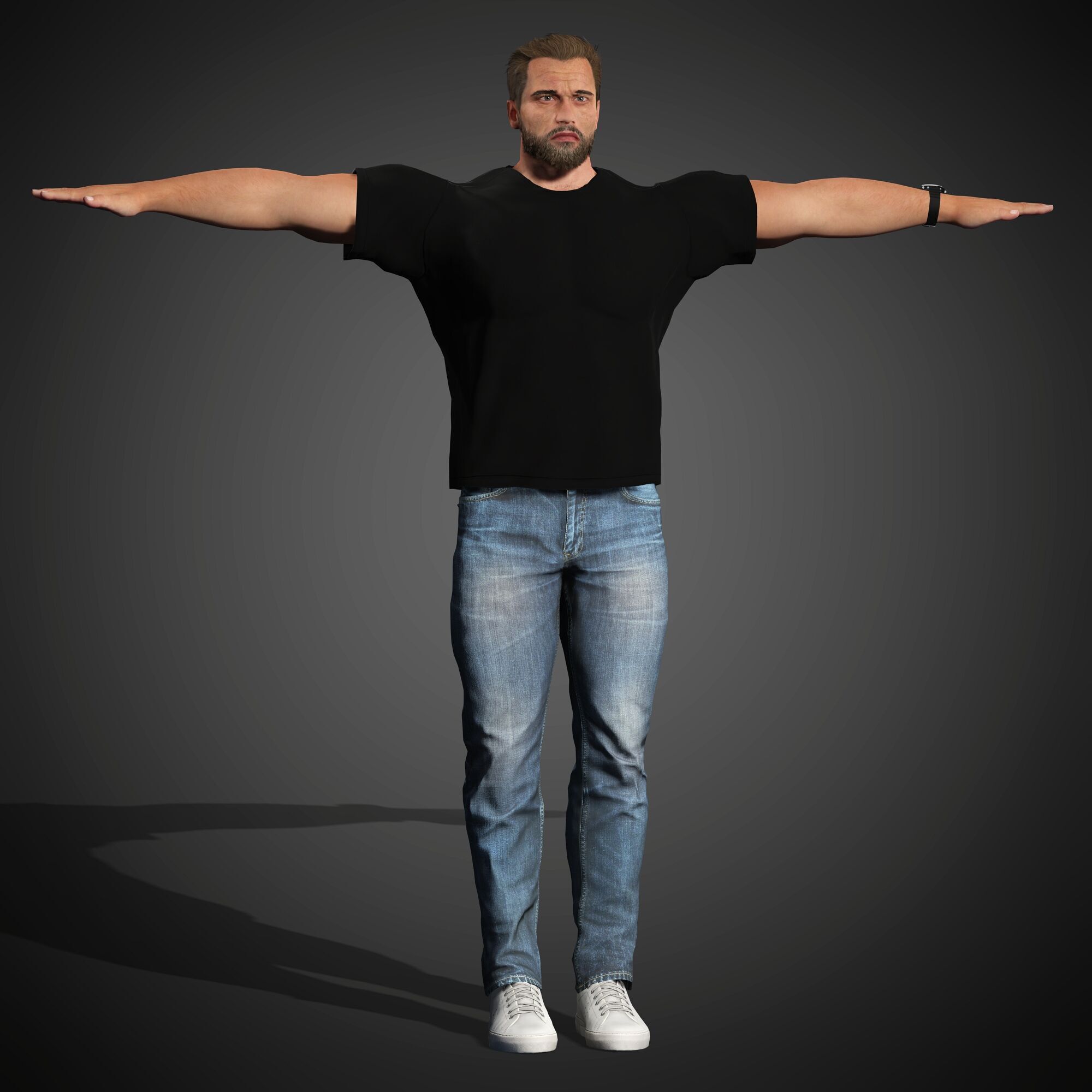 Arnold Schwarzenegger Character Low-poly 3D model_20