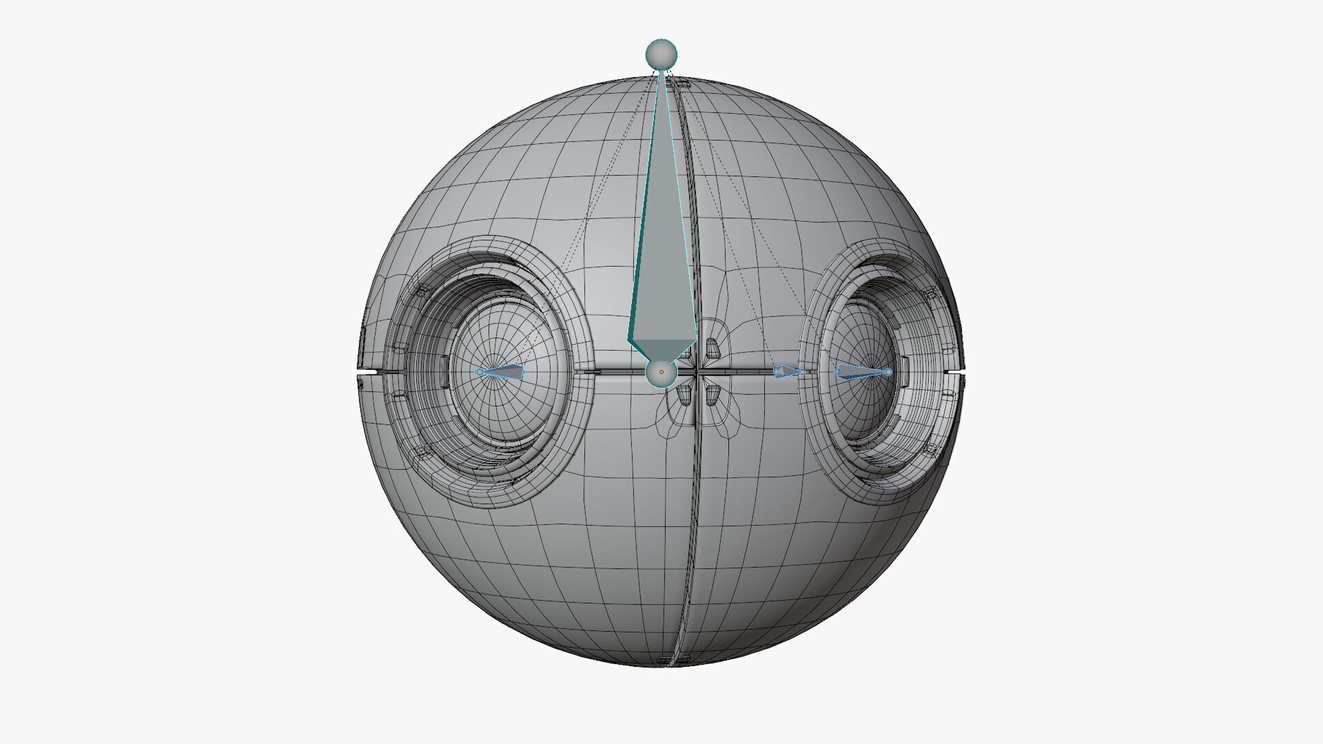 Futuristic Surveillance Drone - Spherical Sci-Fi Bot Low-poly 3D model_10