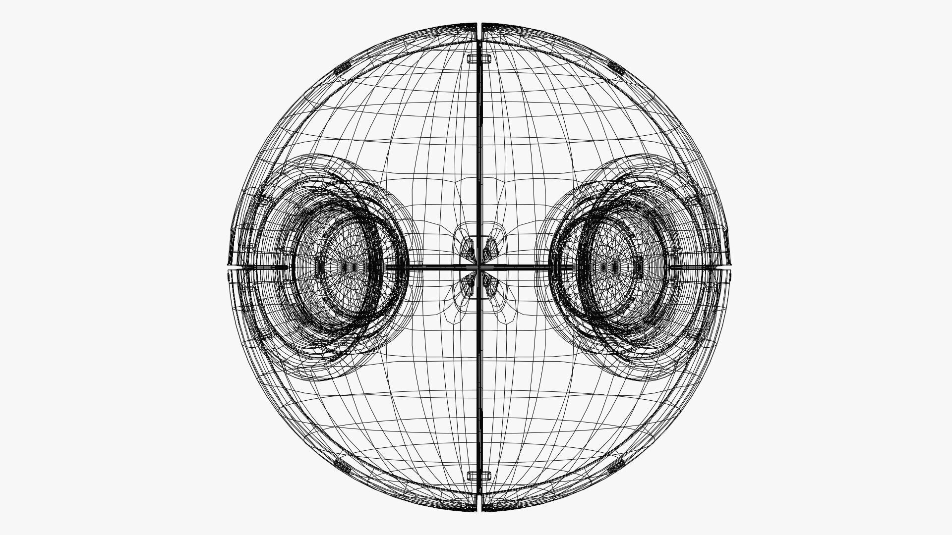 Futuristic Surveillance Drone - Spherical Sci-Fi Bot Low-poly 3D model_8