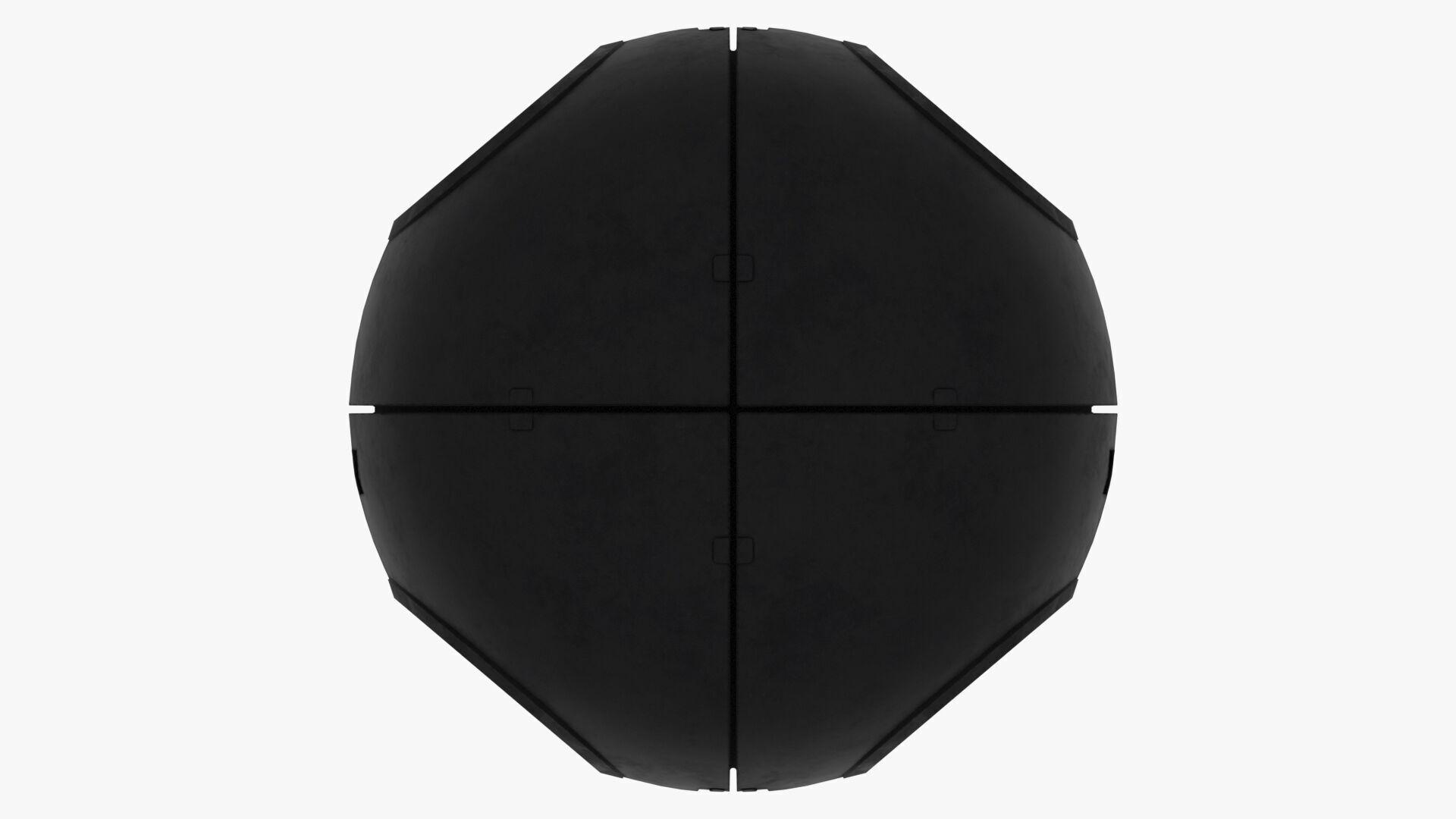 Futuristic Surveillance Drone - Spherical Sci-Fi Bot Low-poly 3D model_5