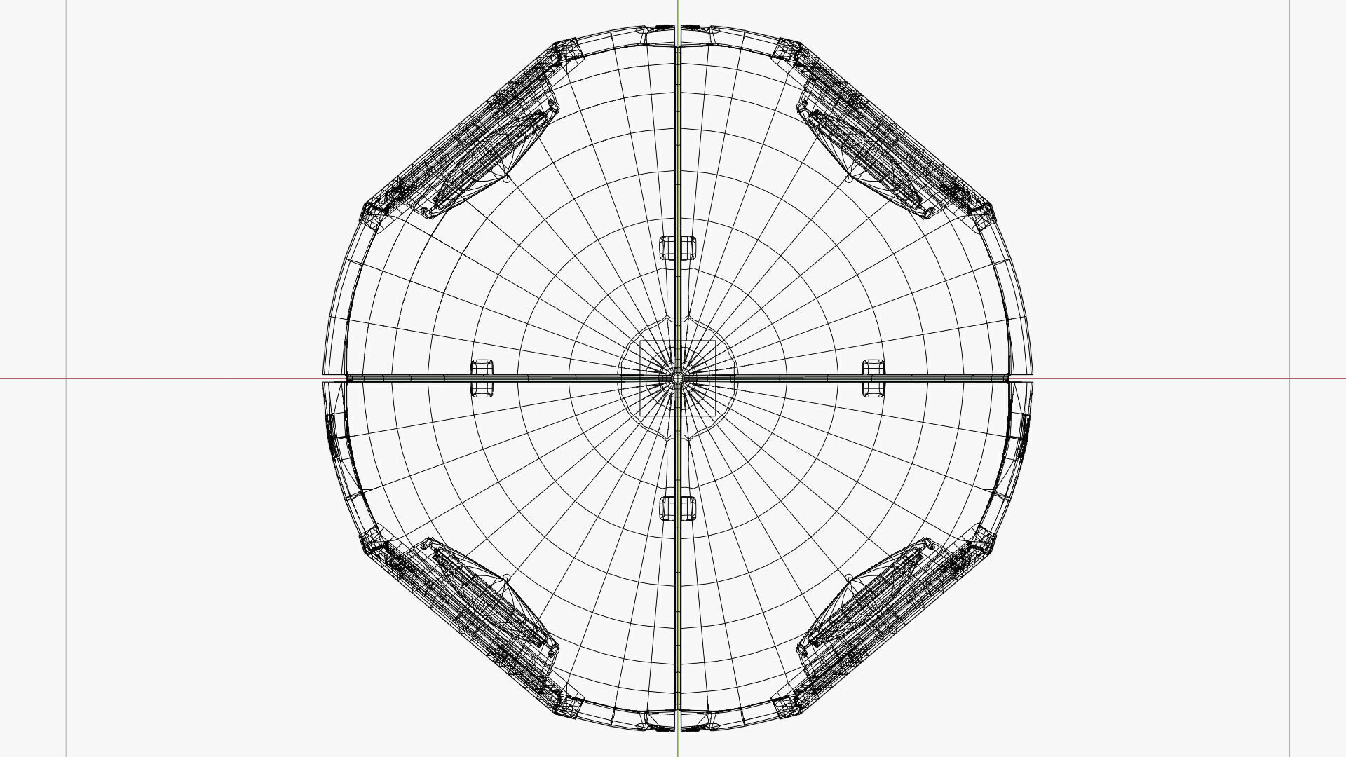 Futuristic Surveillance Drone - Spherical Sci-Fi Bot Low-poly 3D model_4