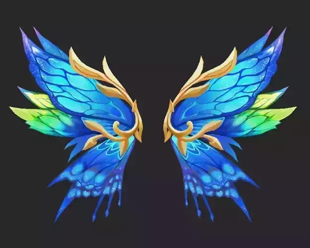 Wing 003 Low-poly 3D model