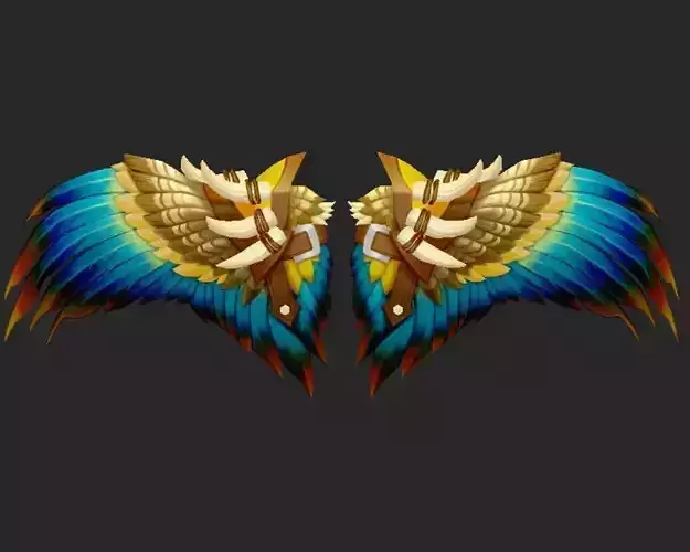 Wing 002 Low-poly 3D model