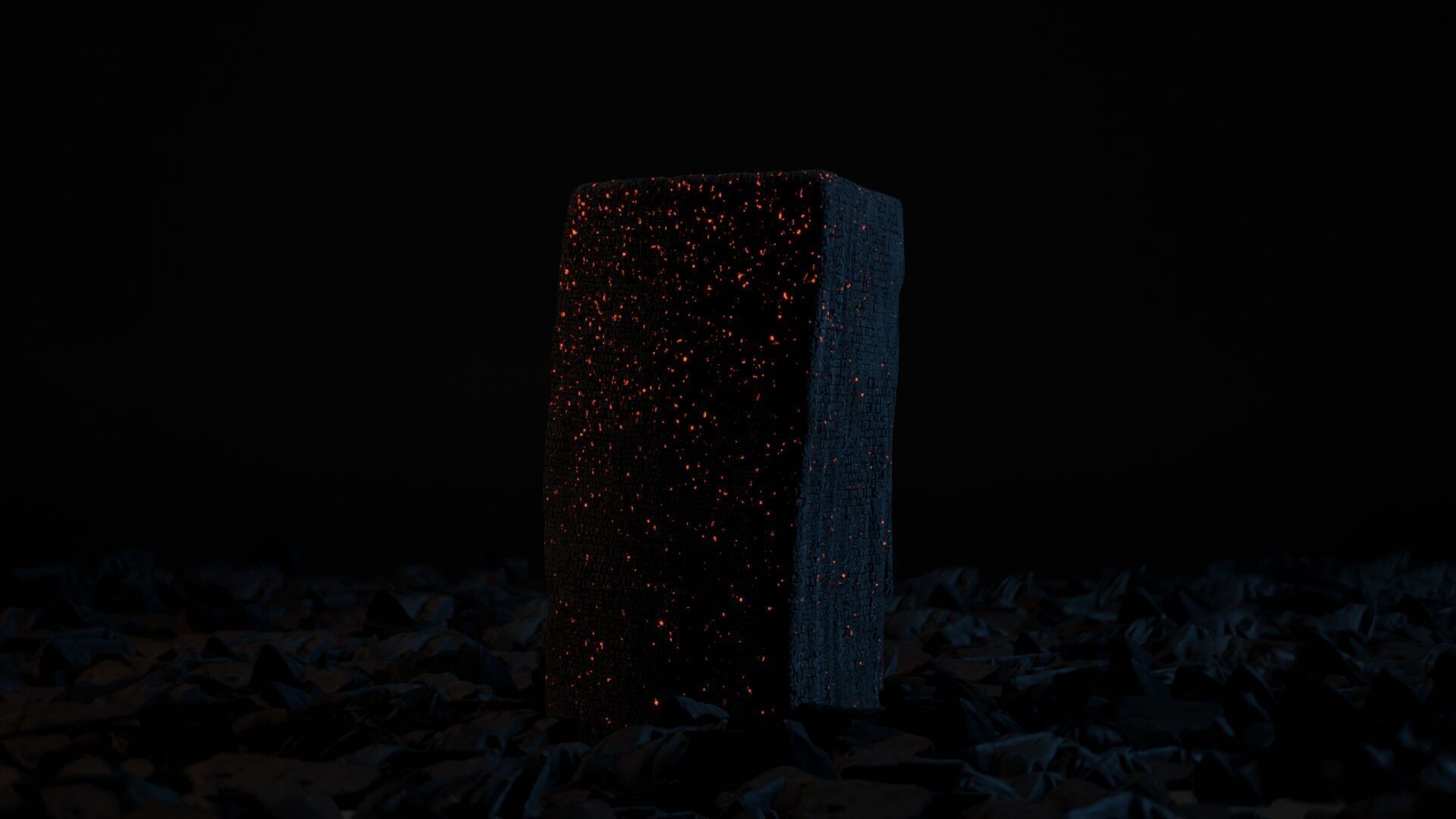 Burnt Firewood Pack Low-poly 3D model_10