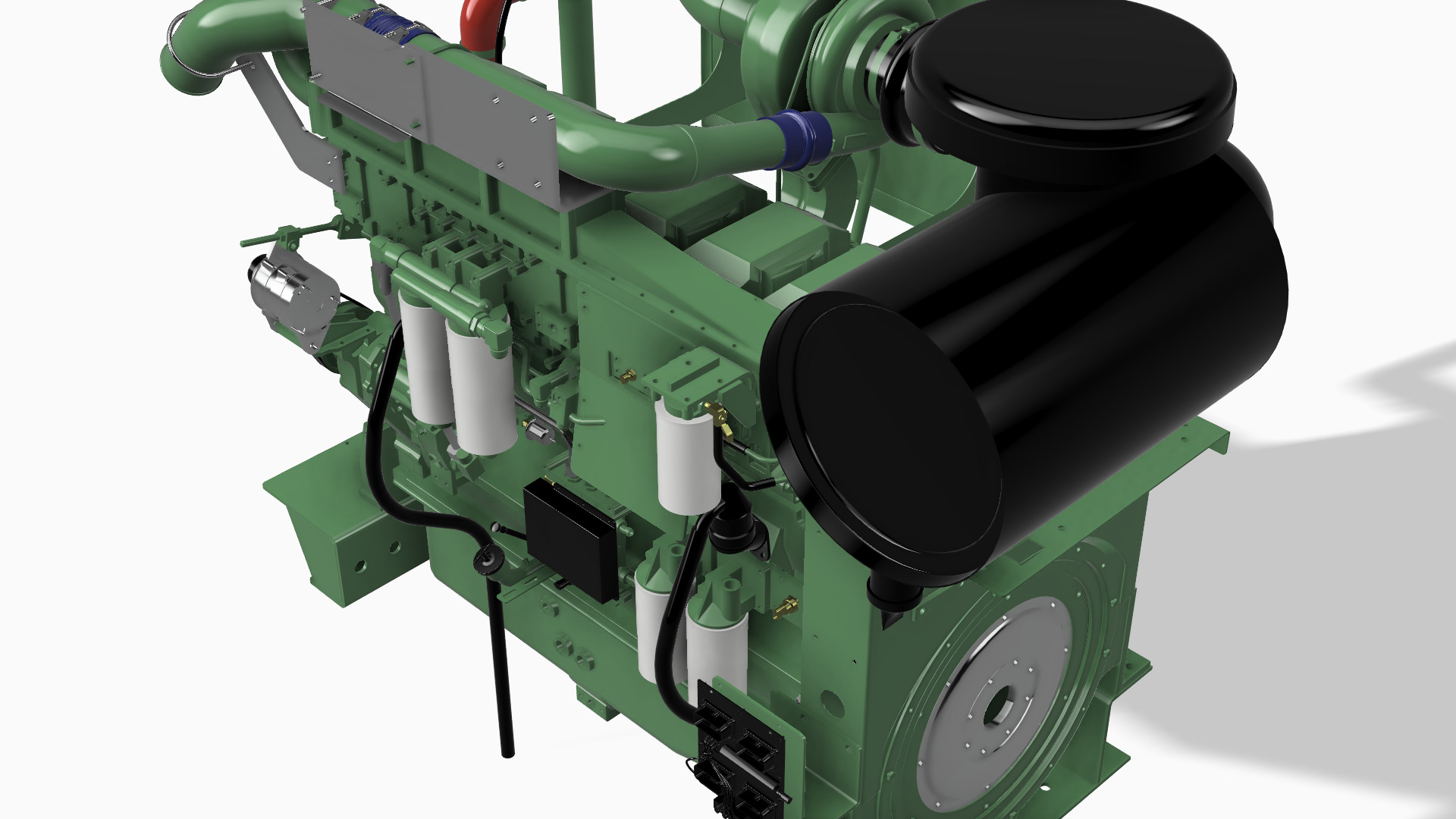 QSK23 Generator cummins diesel engine 3D print model_1