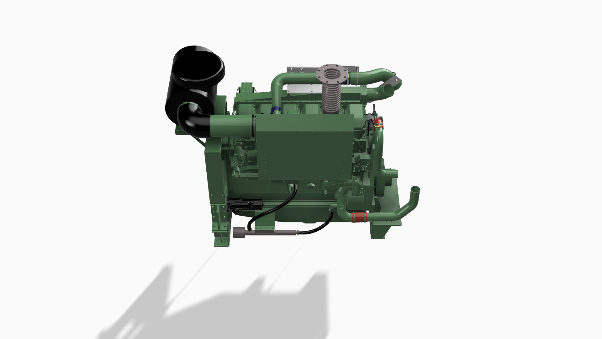 QSK23 Generator cummins diesel engine 3D print model_5