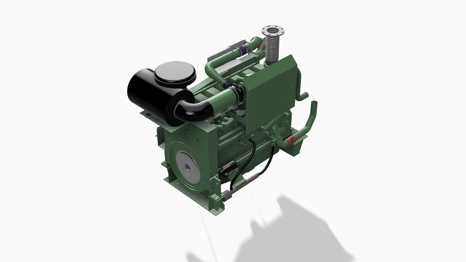 QSK23 Generator cummins diesel engine 3D print model_4