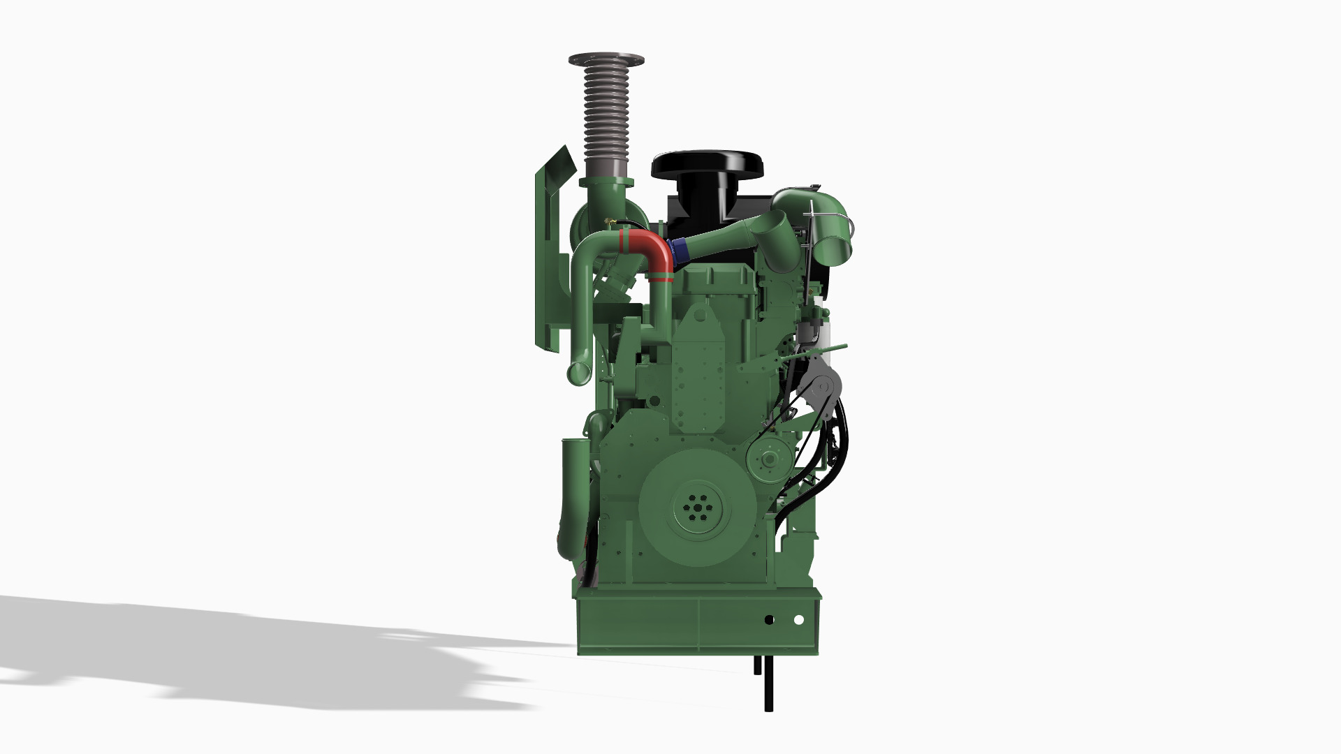 QSK23 Generator cummins diesel engine 3D print model_7