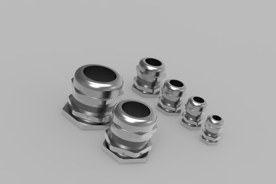 Prensa cabos Low-poly 3D model_2