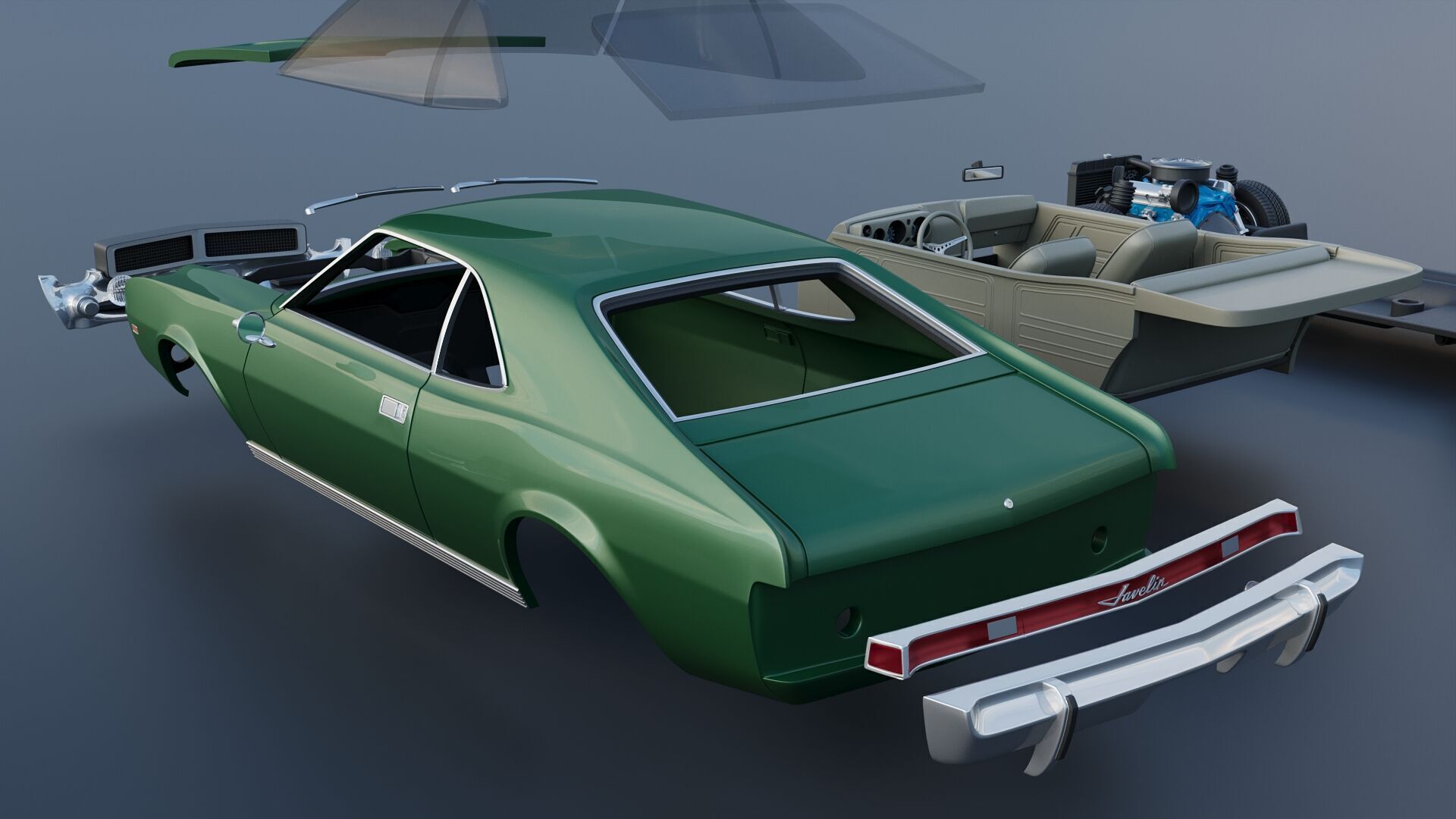 AMC Javelin 1968 3D print model_19