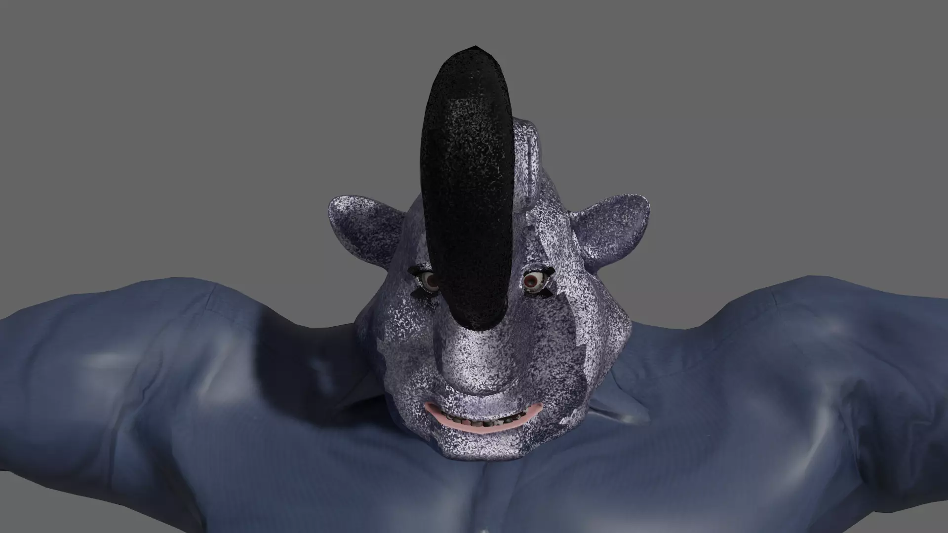 Friendly monster Headbangman Free low-poly 3D model