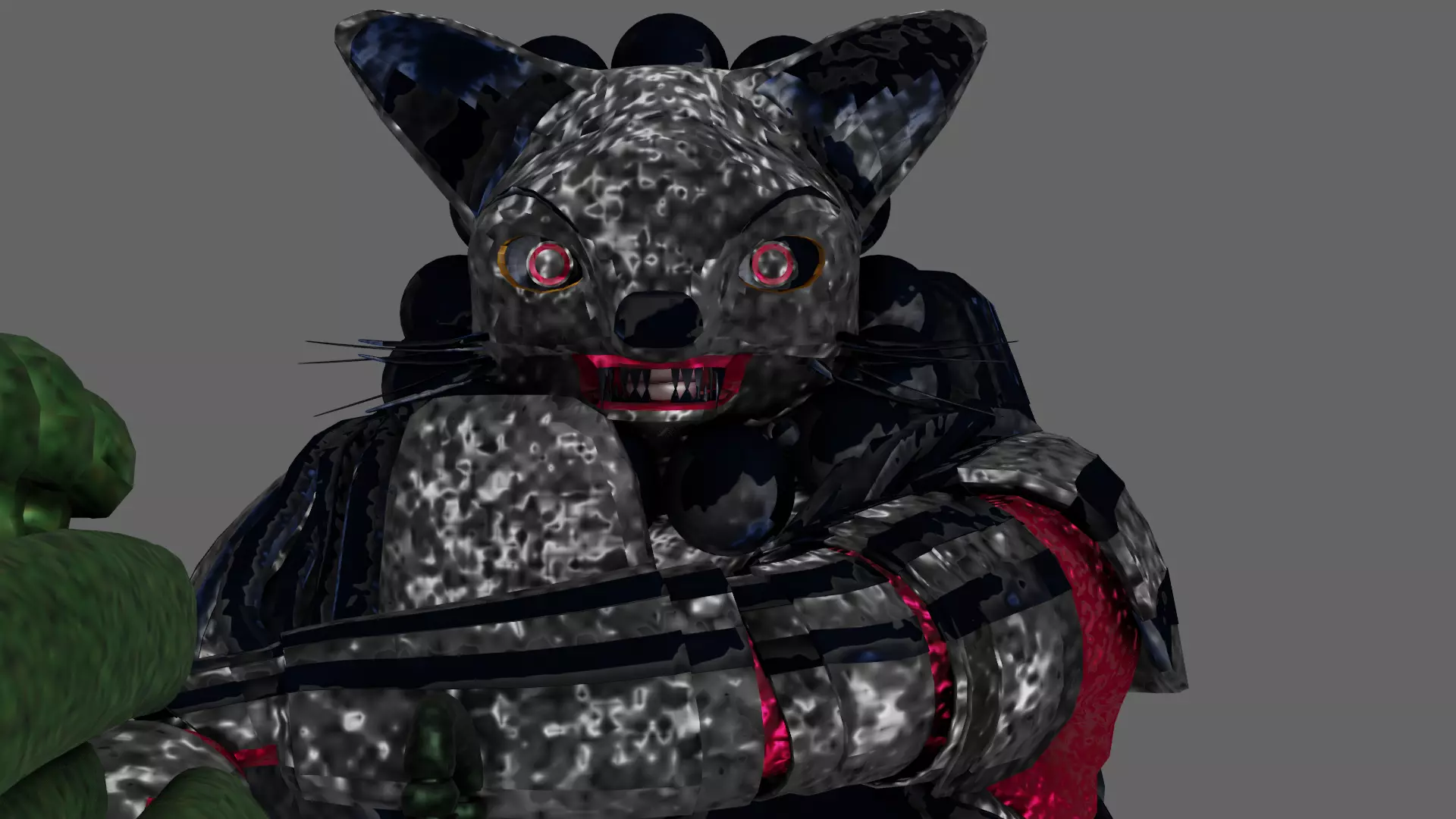Muscler fox mask Free low-poly 3D model