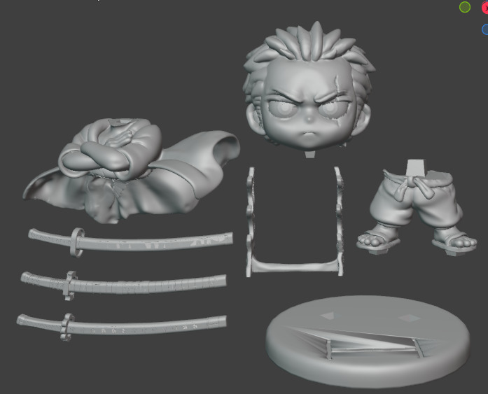 Child Roronoa Zoro 3D print model_8