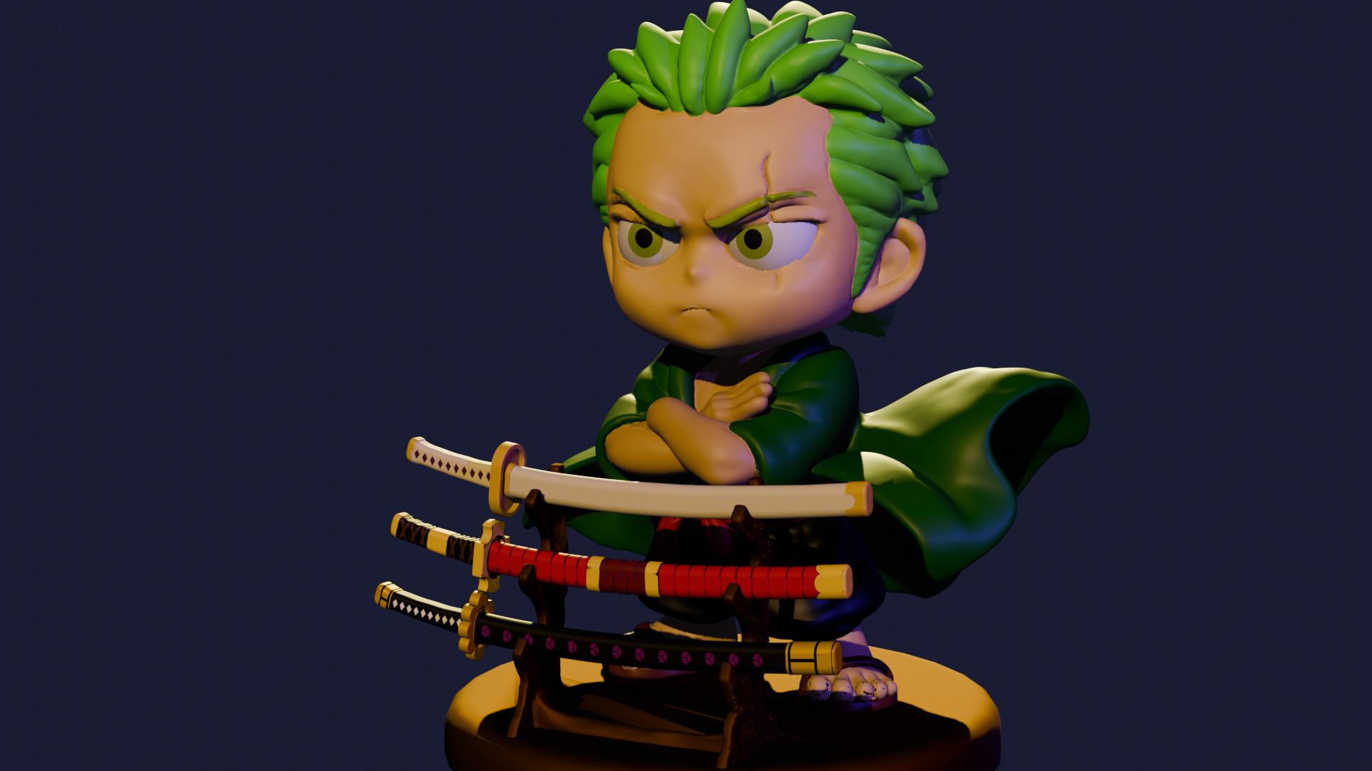 Child Roronoa Zoro 3D print model_2