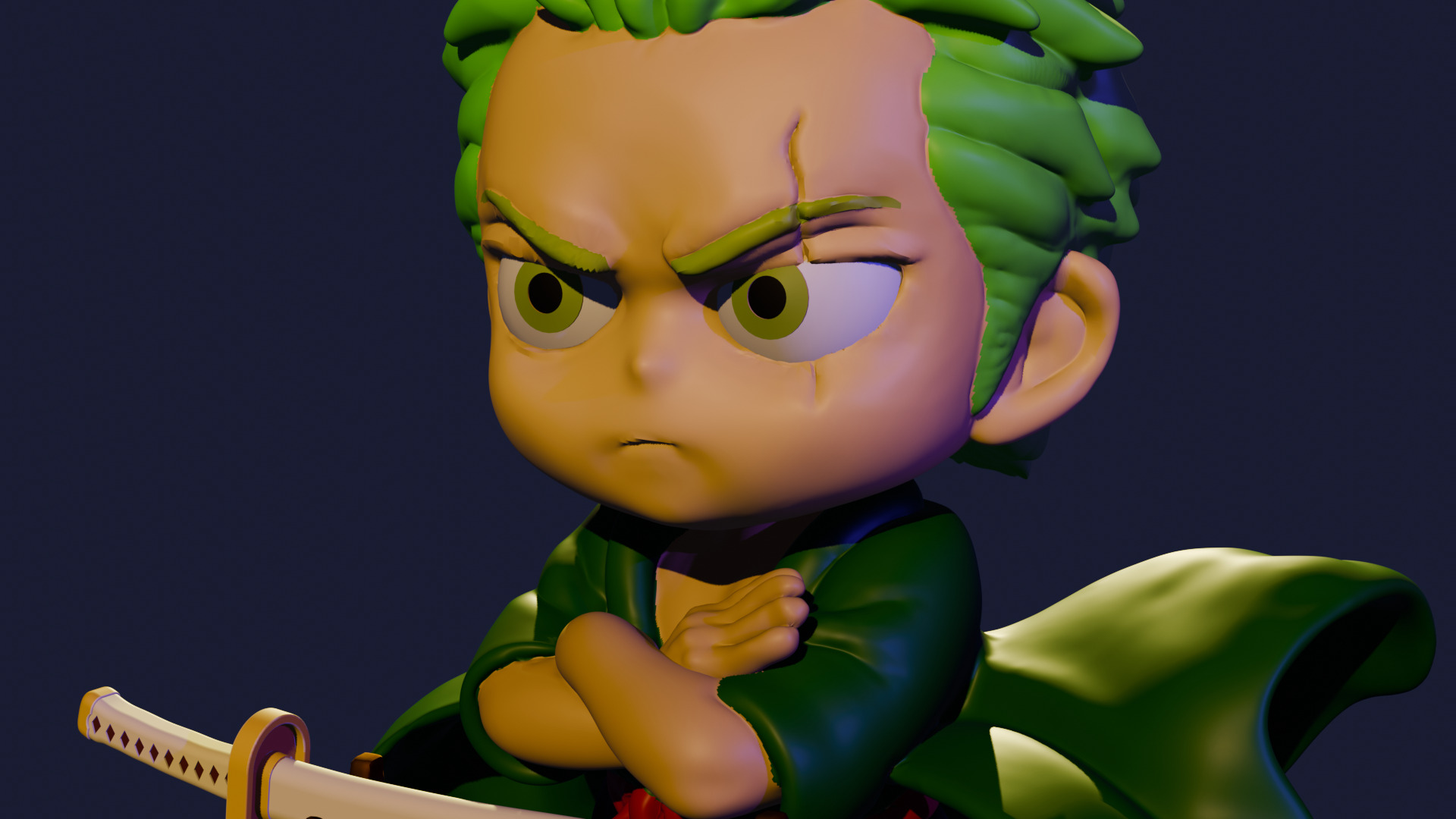Child Roronoa Zoro 3D print model_3