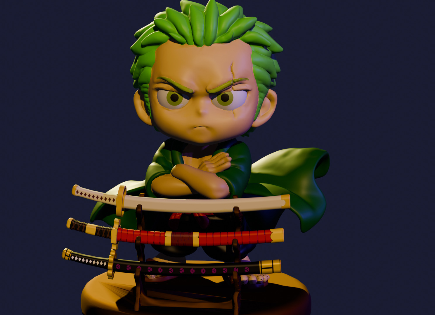 Child Roronoa Zoro 3D print model_4