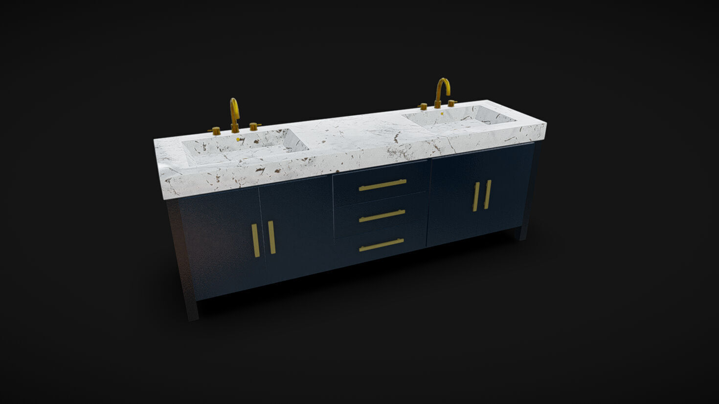 Bathroom Sinks 02 Low-poly 3D model_1