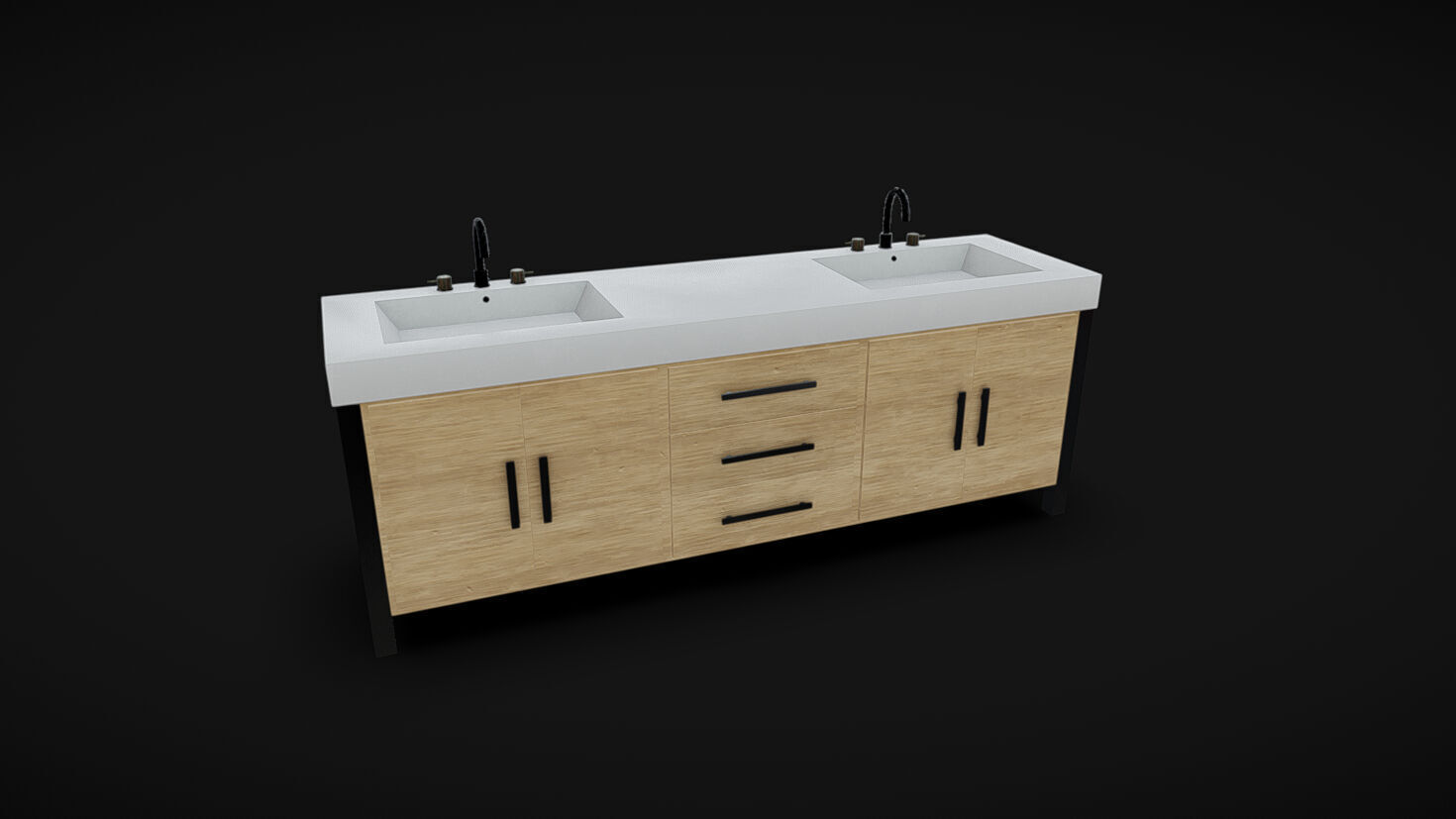 Bathroom Sinks 02 Low-poly 3D model_4