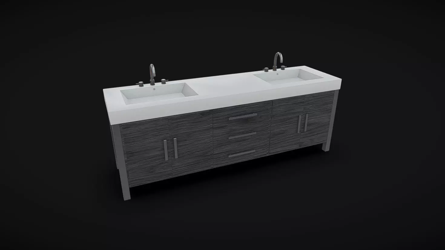 Bathroom Sinks 02 Low-poly 3D model_0