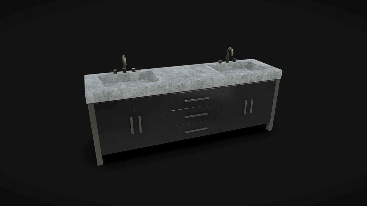 Bathroom Sinks 02 Low-poly 3D model_3