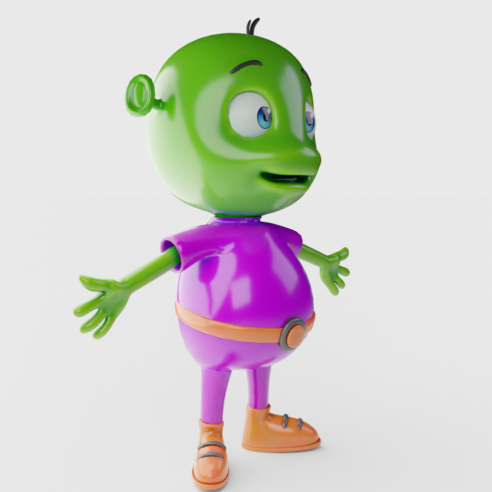 Zog the Friendly Alien 3D model_2