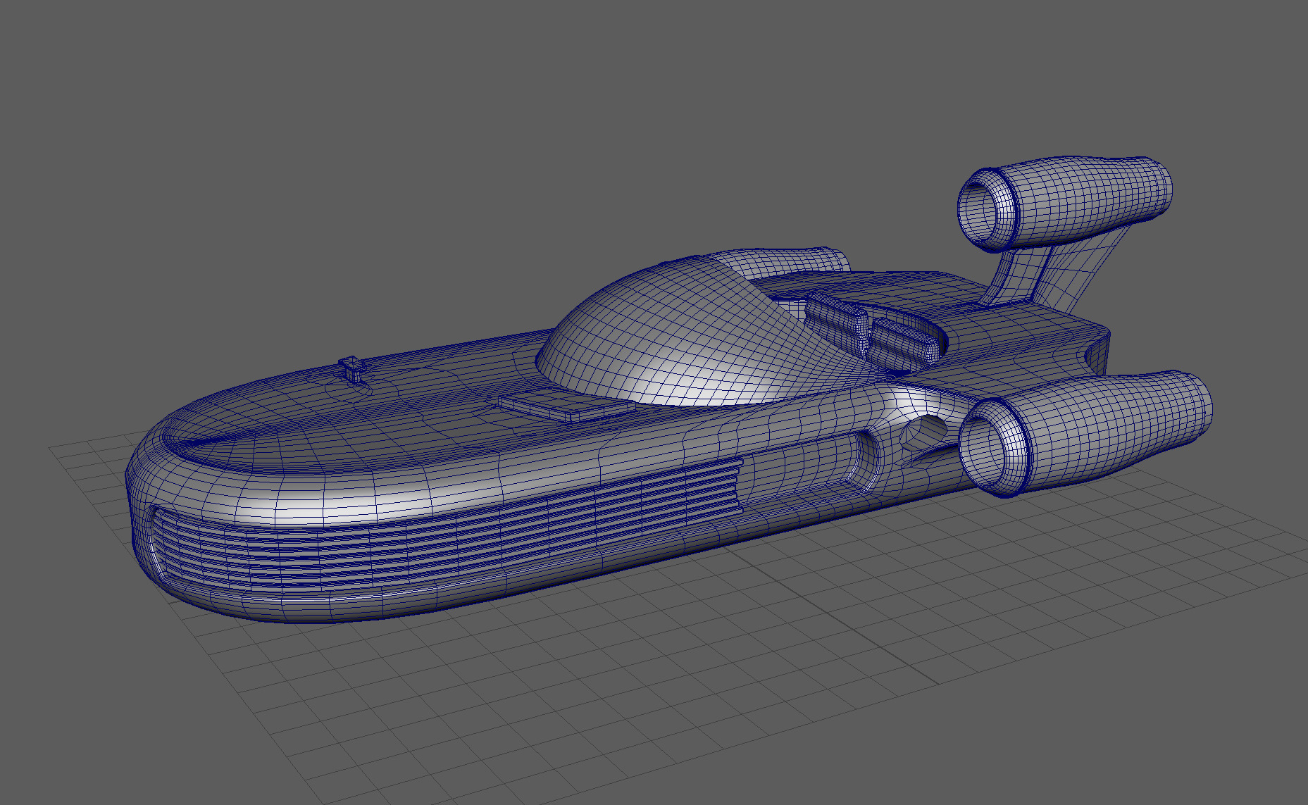 Star Wars Landspeeder 3D Model Sci-fi and Traditional Low-poly 3D model_13