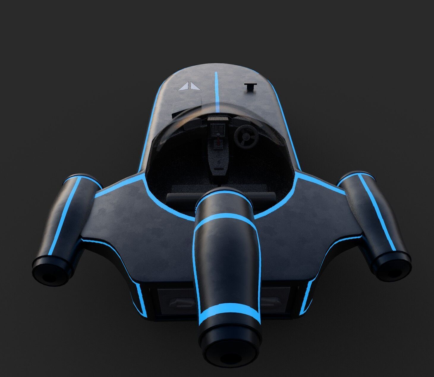 Star Wars Landspeeder 3D Model Sci-fi and Traditional Low-poly 3D model_10