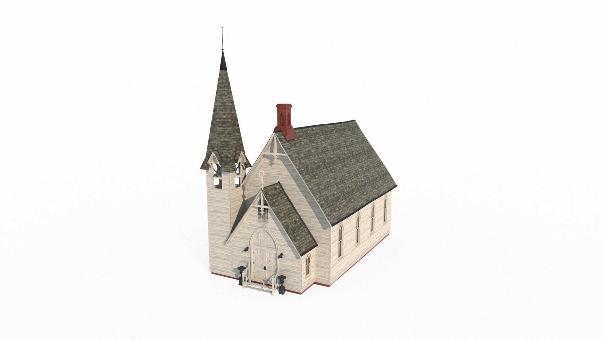 19th century architectural church 3D model_2