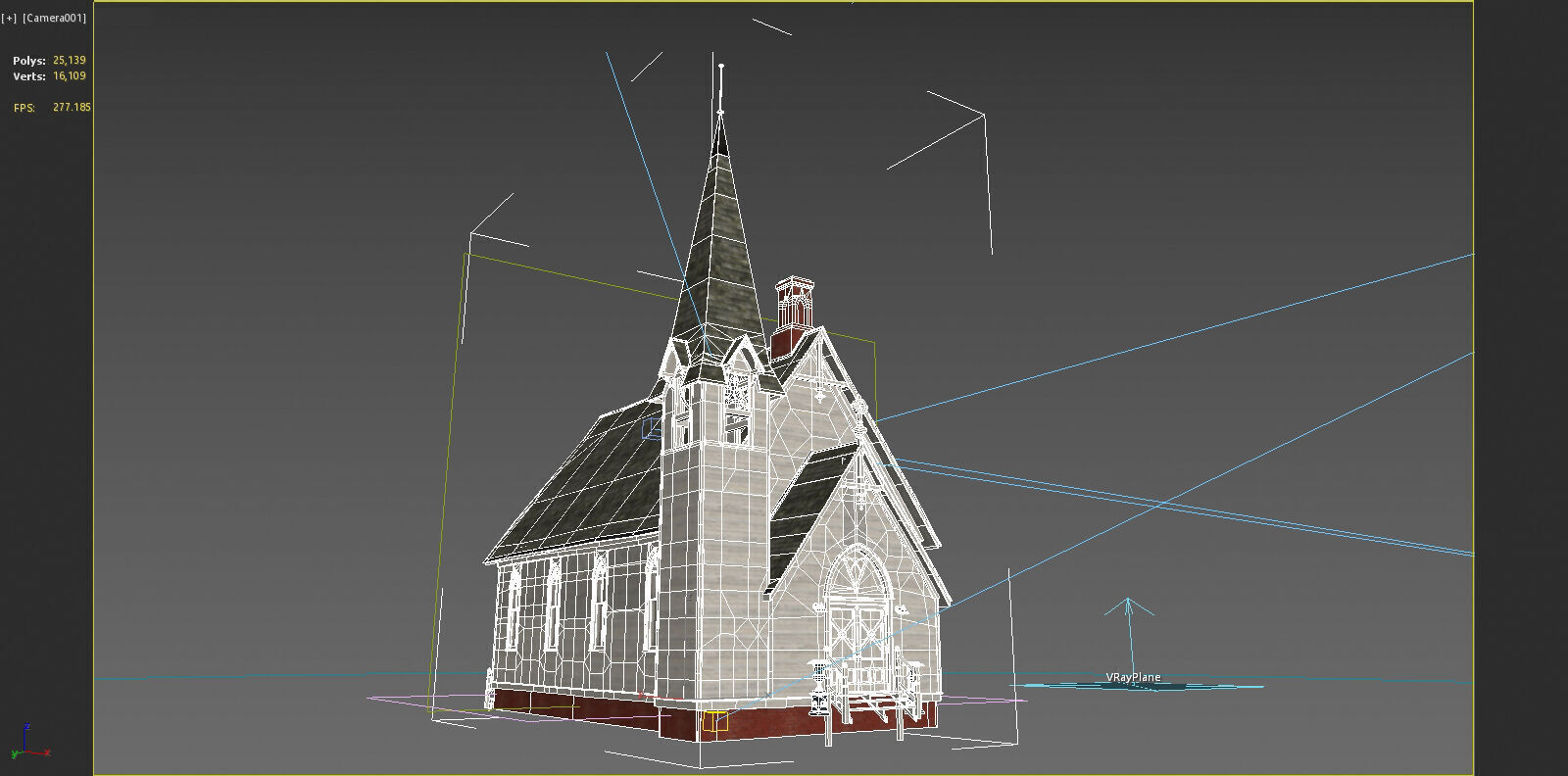 19th century architectural church 3D model_5