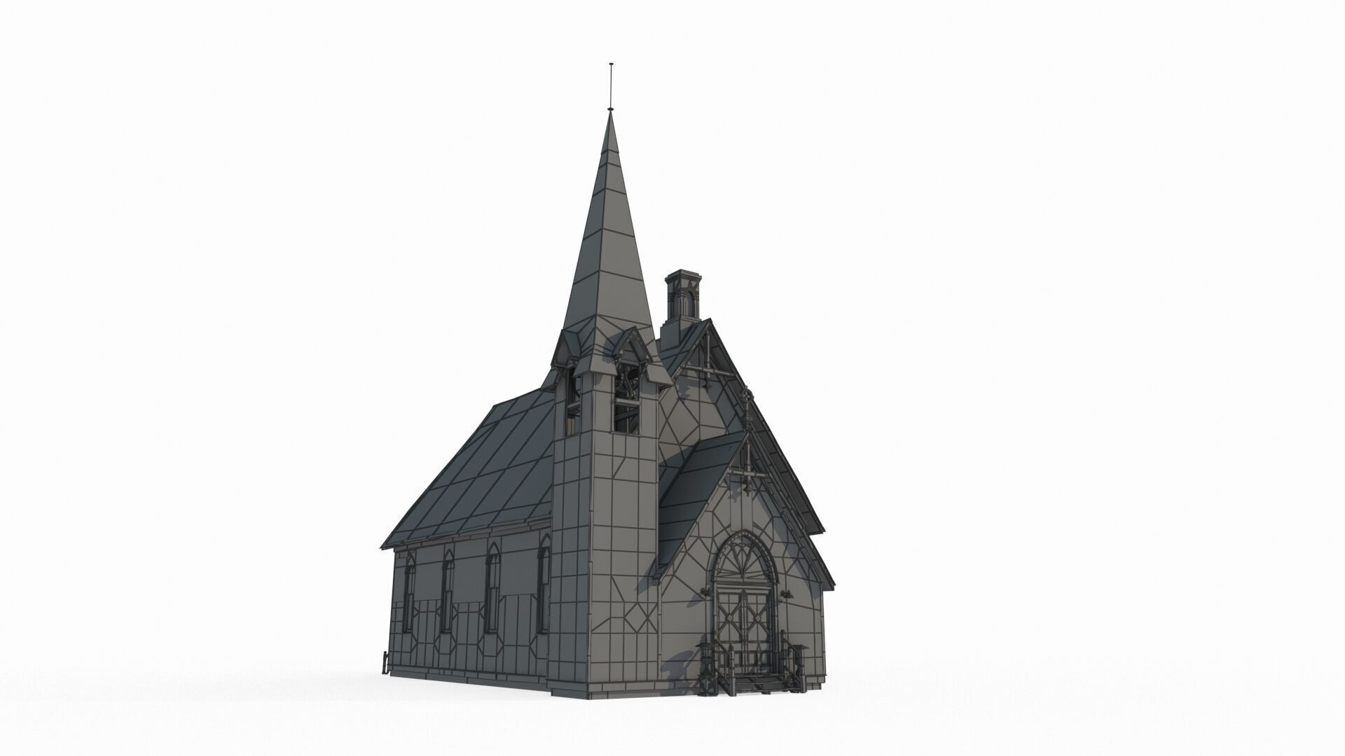 19th century architectural church 3D model_6