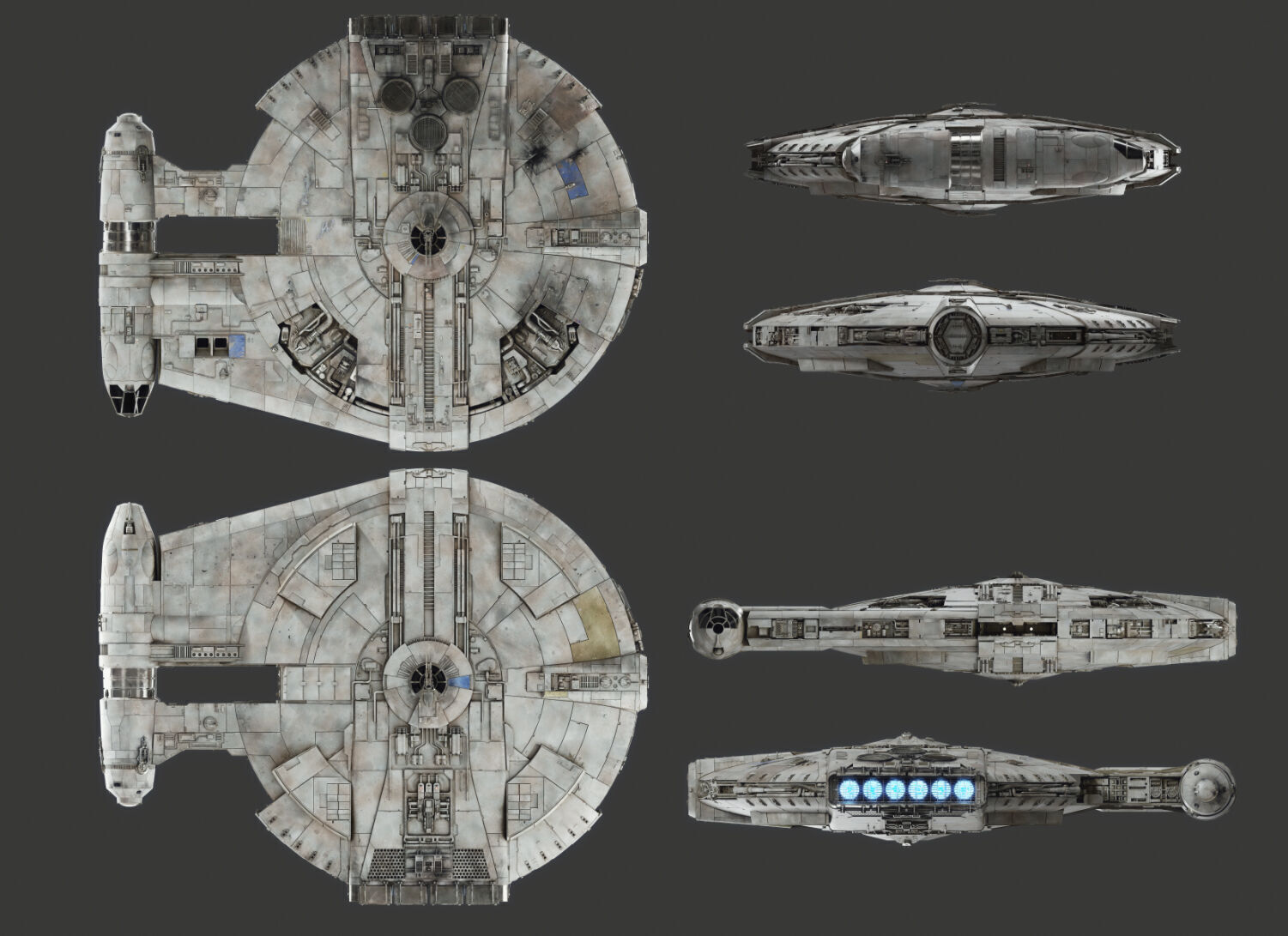 YT-2400 Light Freighter Outrider 3D model_4