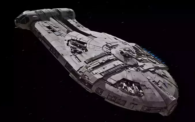 YT-2400 Light Freighter Outrider 3D model YT-2400 Light Freighter Outrider 3D model