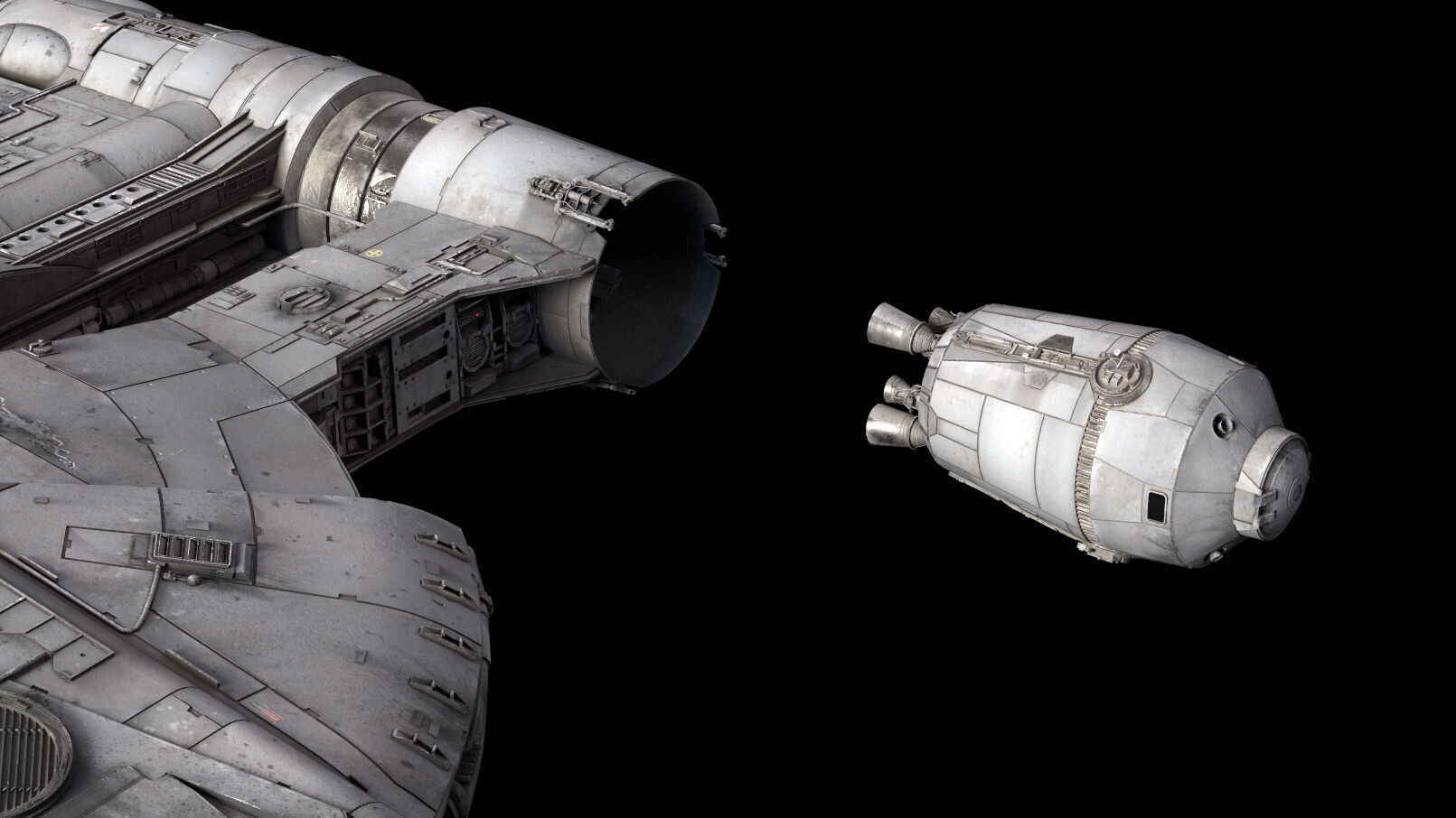 YT-2400 Light Freighter Outrider 3D model_2