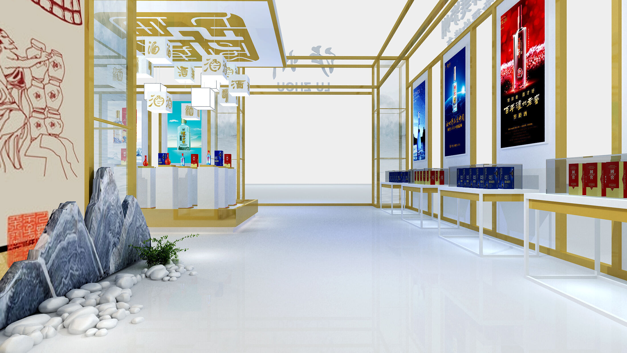 exhibition Low-poly 3D model_4