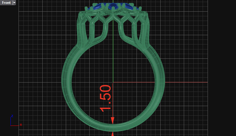 Cluster ring 3D print model_19