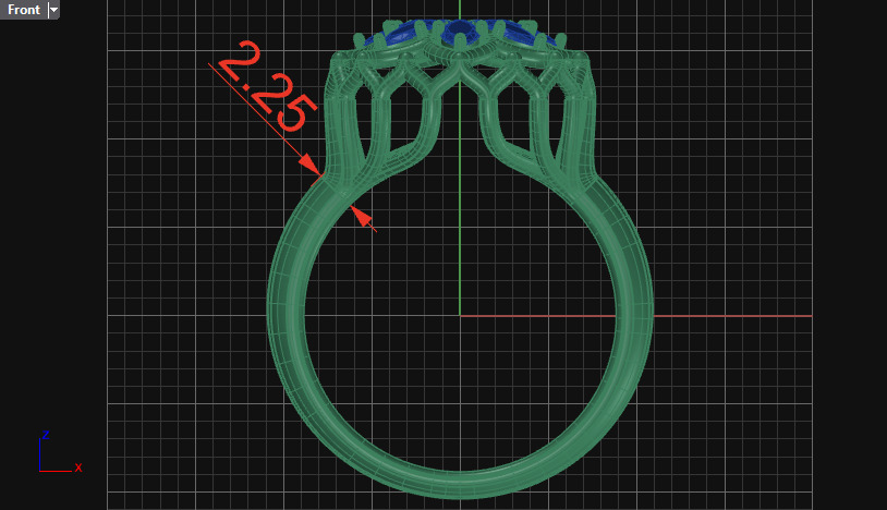 Cluster ring 3D print model_17
